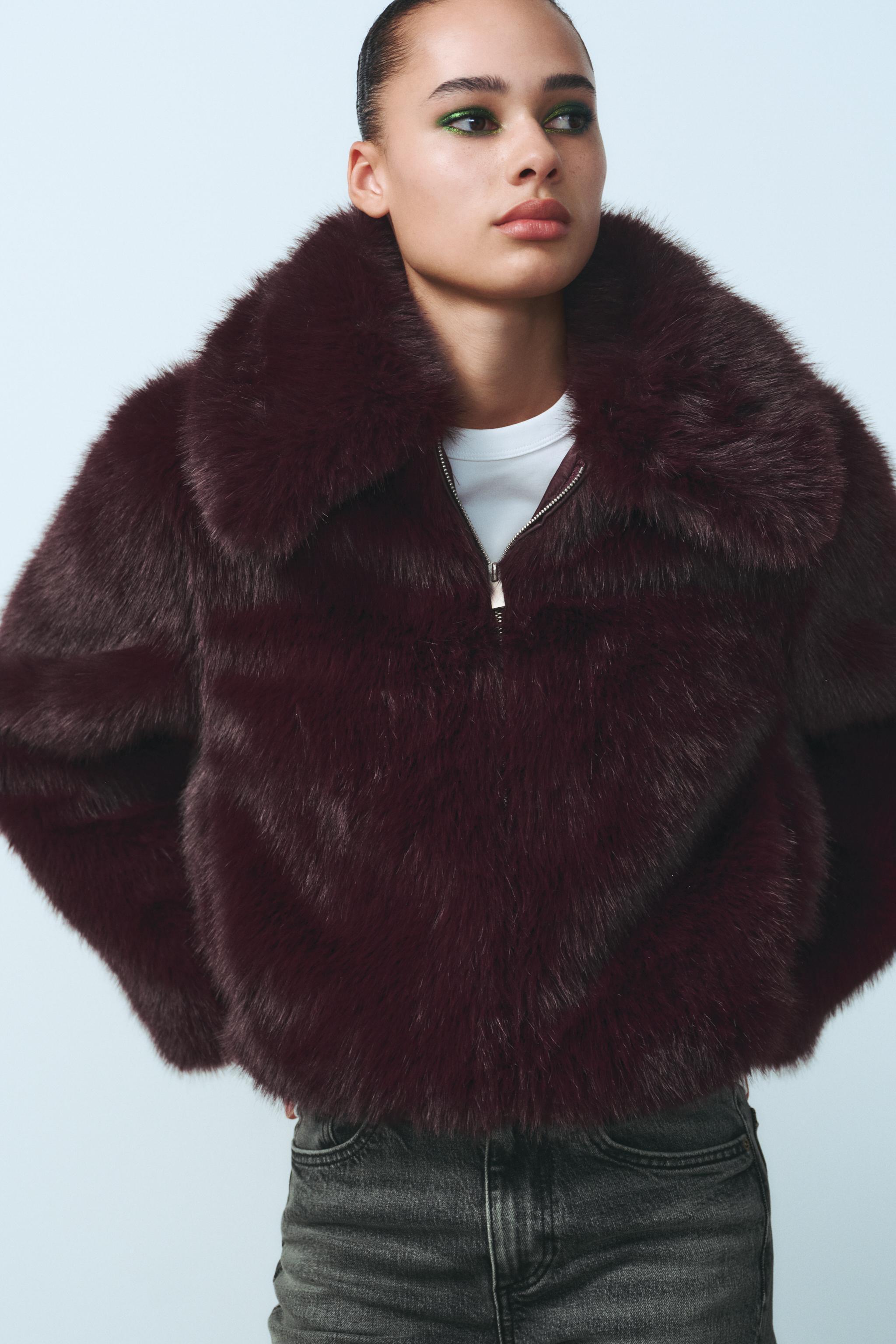 FAUX FUR SHORT COAT Product Image