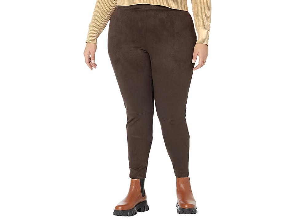 HUE Plus Size Micro Suede High-Rise Leggings Velvet) Women's Casual Pants Product Image