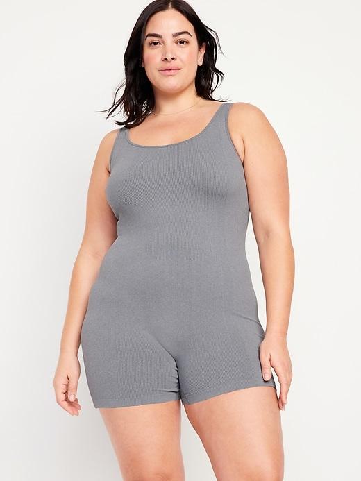 Seamless Rib-Knit Bodysuit -- 6-inch inseam Product Image