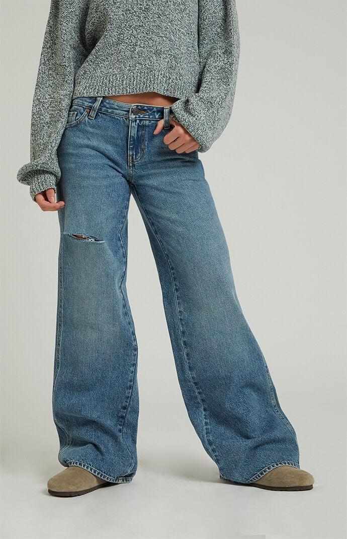 Women's Low Rise Baggy Jeans - Product Image