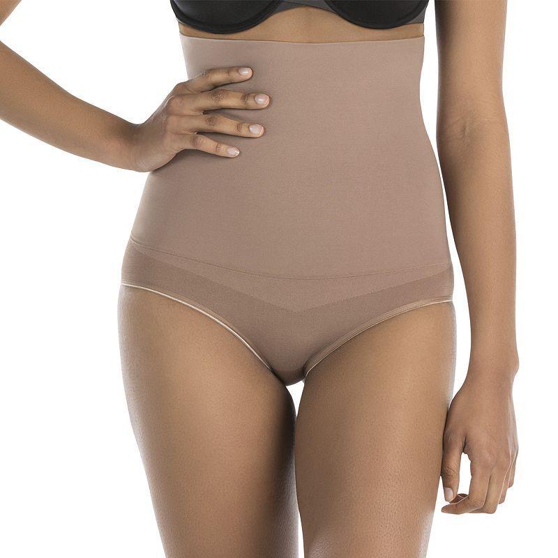 RED HOT by SPANX Womens Ultra-Firm Control Shapewear Flat Out Flawless High-Waist Brief FS4115 Brown Brown Product Image