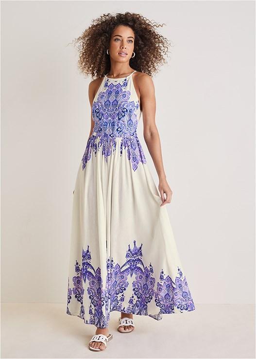 Printed Linen Maxi Dress product image