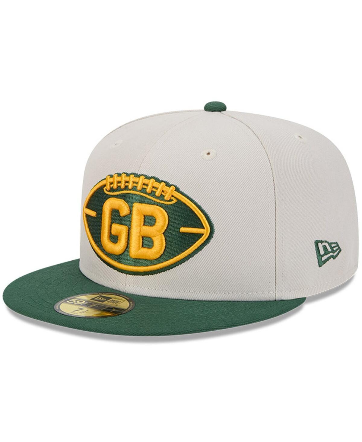 New Era Mens Stone Green Bay Packers 2024 Sideline Historic 59FIFTY Fitted Hat - Stone, Green Product Image