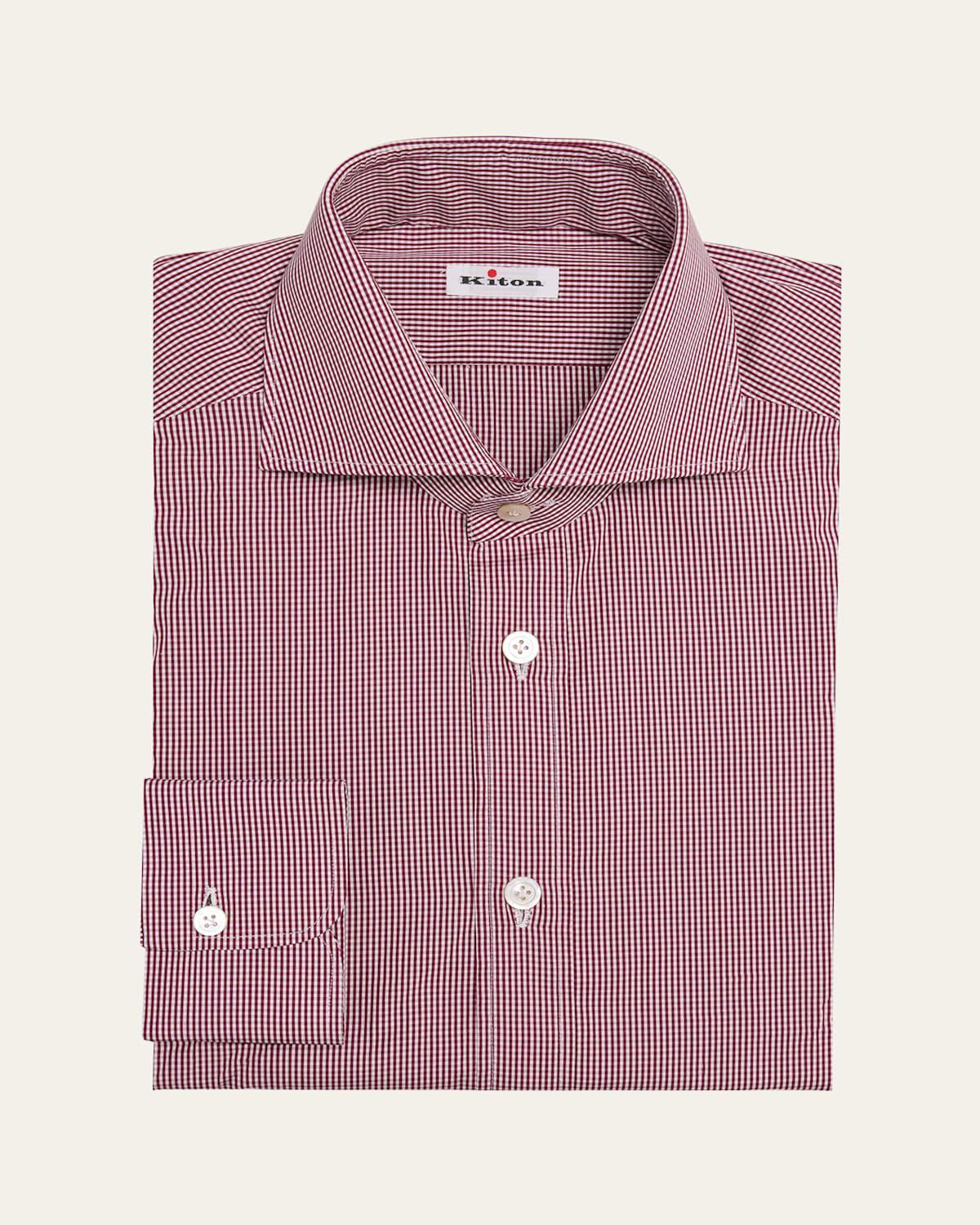 Mens Mini Check Dress Shirt Product Image