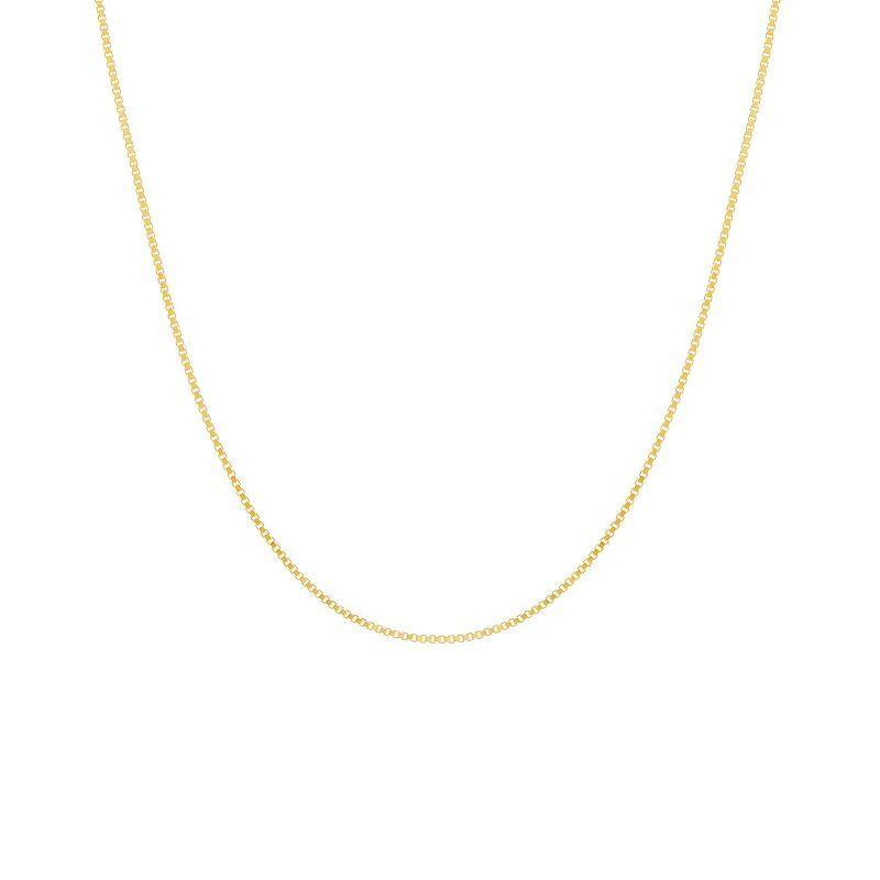 PRIMROSE 24k Gold Plated Box Chain Necklace, Womens Yellow Product Image