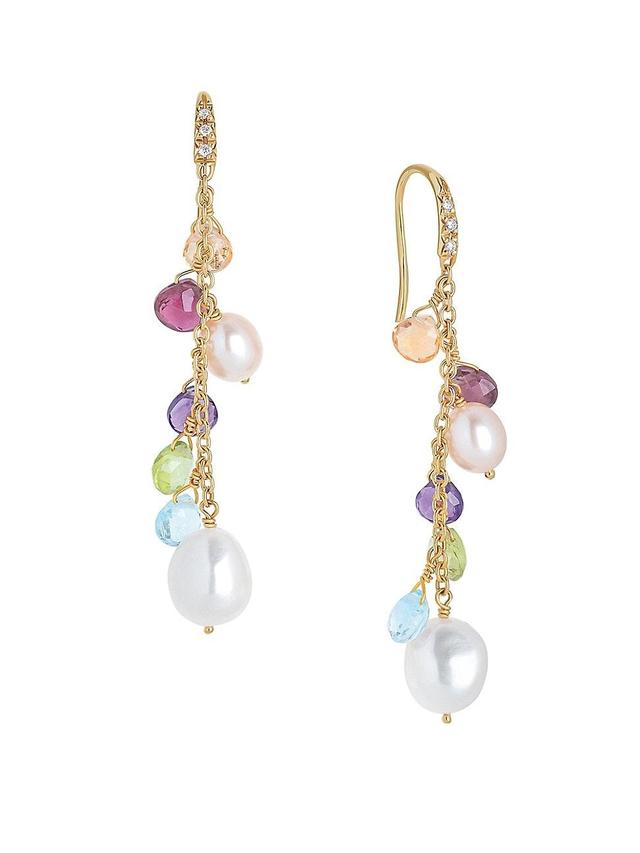 Marco Bicego Paradise Diamond & Mixed Semiprecious Stone Drop Earrings Product Image