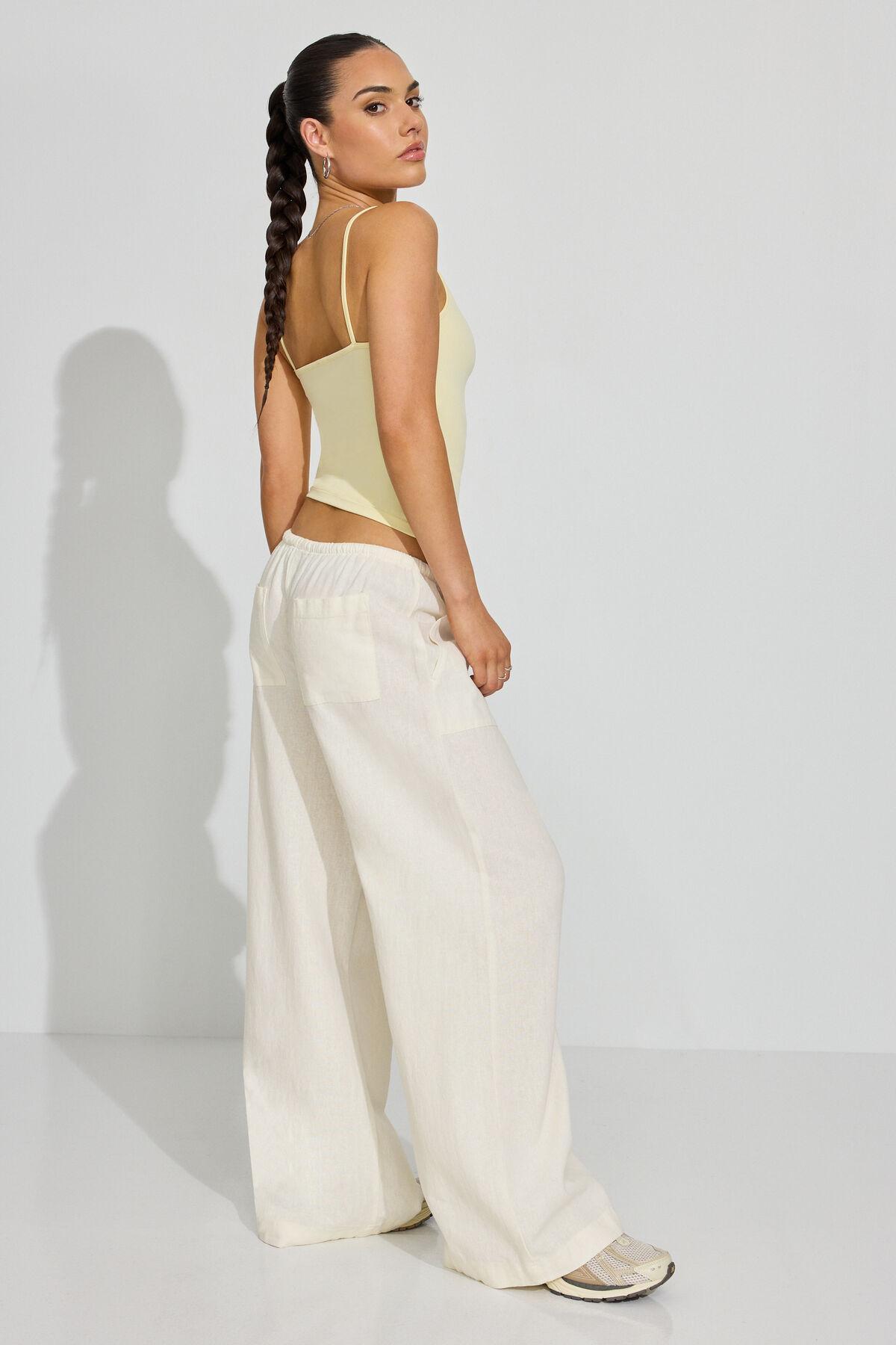 Millie Linen Pull-On Pants Product Image