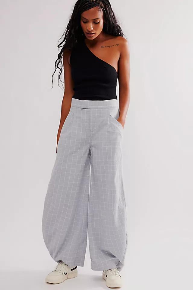 Tegan Plaid Barrel Trousers Product Image