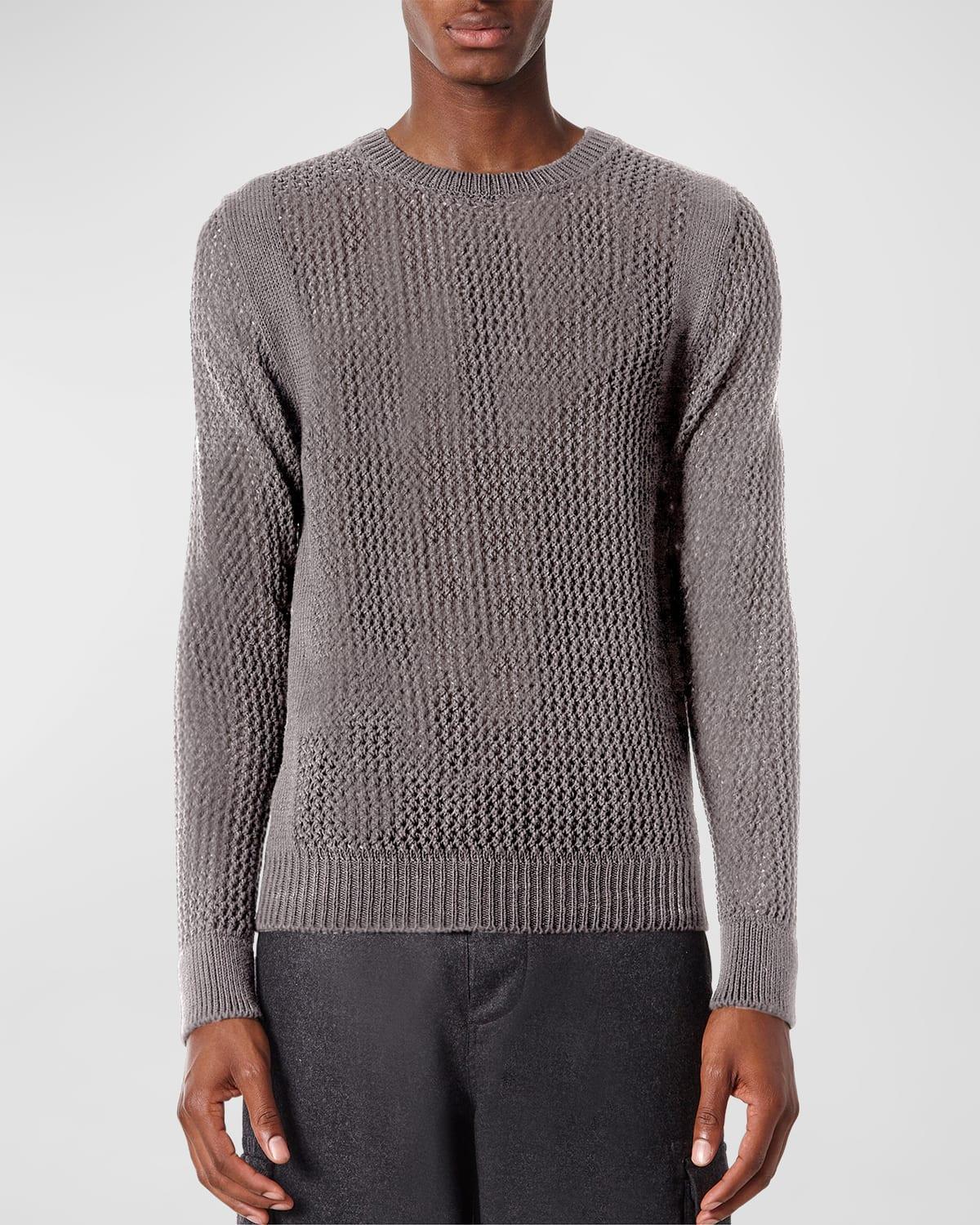 Mens Open Work Sweater Product Image