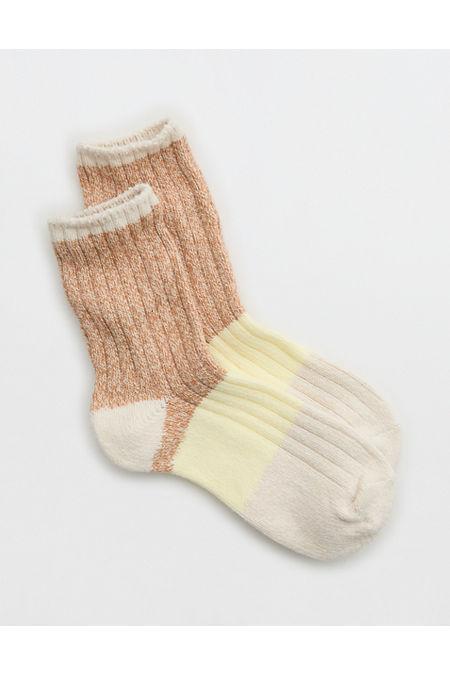 Aerie Colorblock Marled Crew Socks Women's Product Image