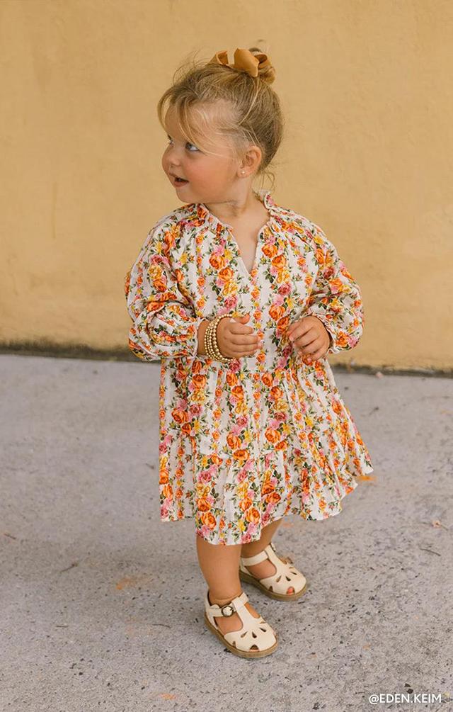 Little Birdie Dress ~ Hillside Stripe Floral Kids Product Image