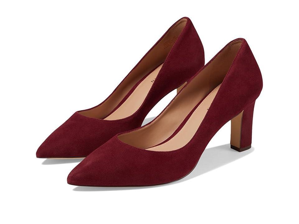 Cole Haan Mylah Heel Pump 75 mm (Black Cherry Suede) Women's Shoes Product Image