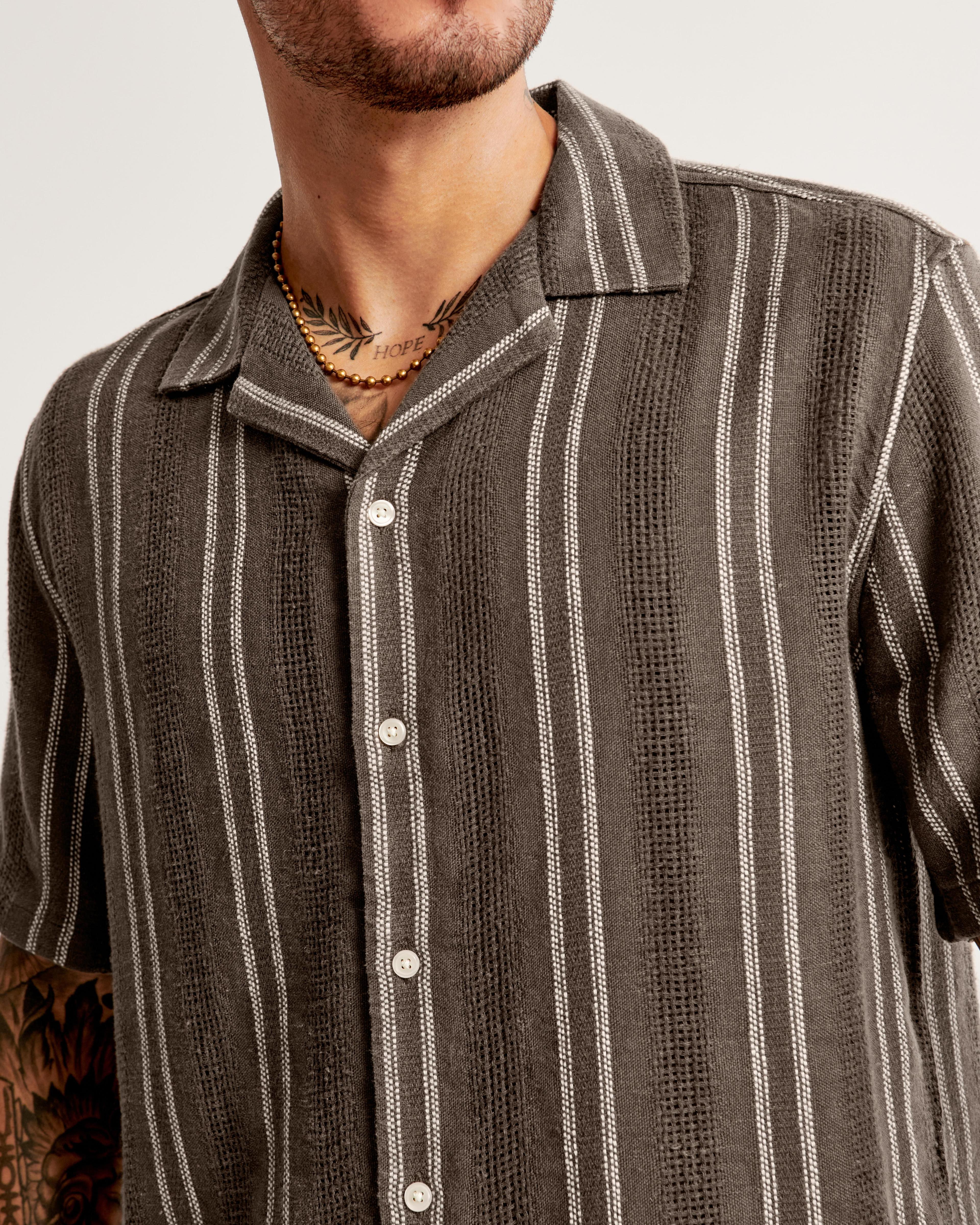 Camp Collar Summer Linen-Blend Shirt Product Image