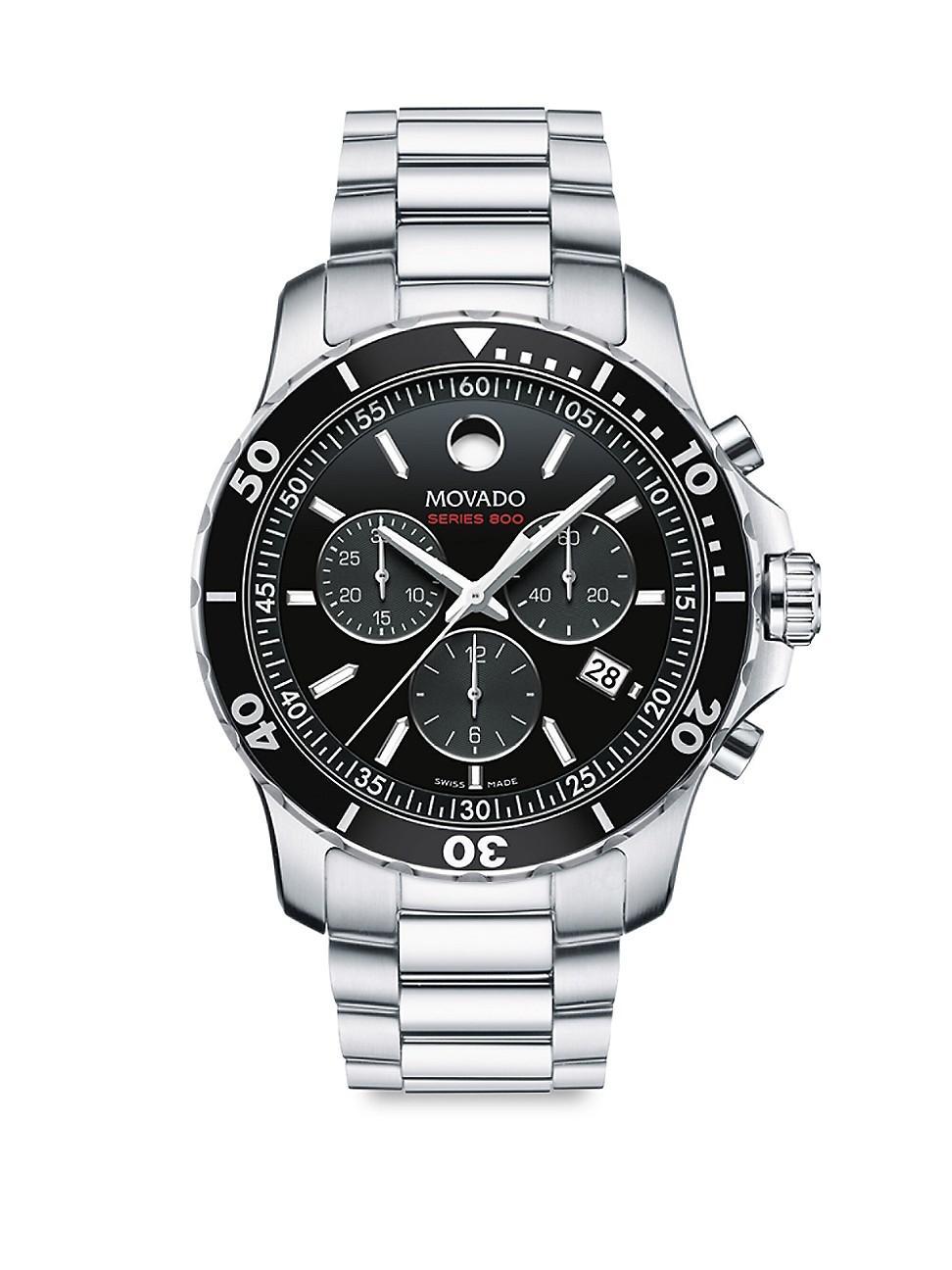 Men's Movado Series 800Â® Chronograph Watch with Blue Dial (Model: 2600141) Product Image