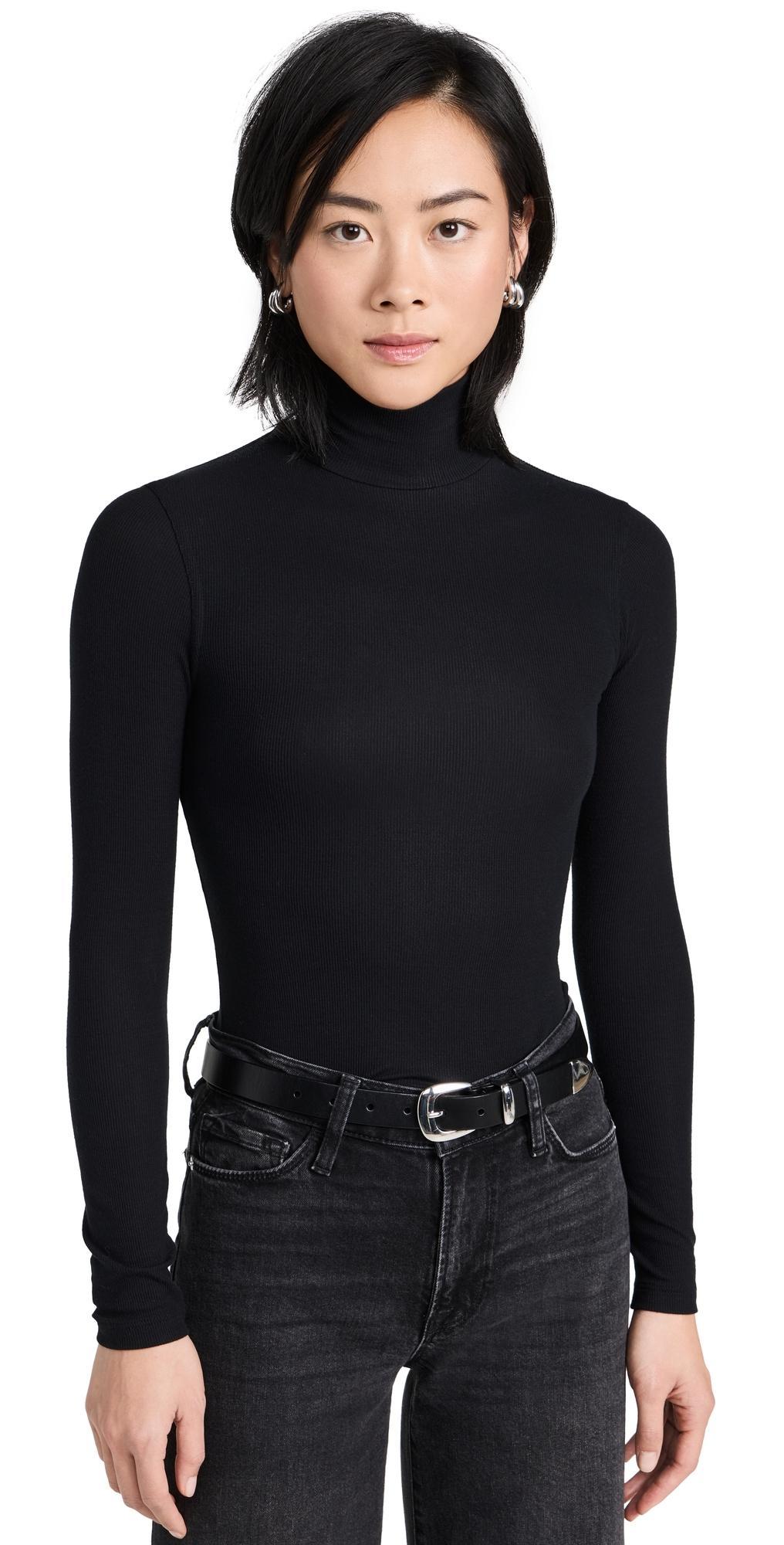 FRAME Rib Mock Neck Top Product Image