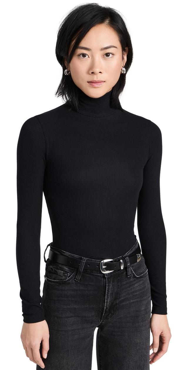 FRAME Rib Mock Neck Top Product Image