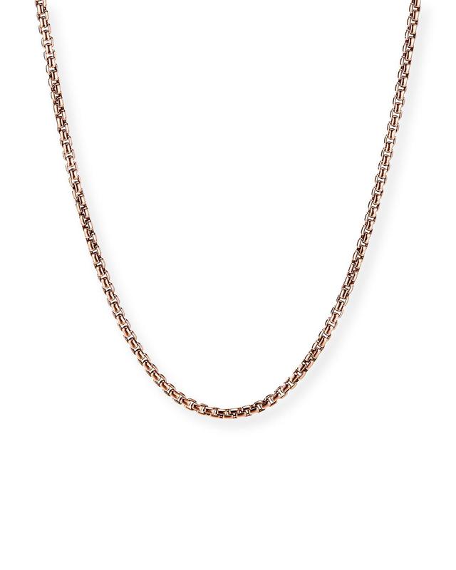 Men's Small Box Chain Necklace in 18K Gold, 2.7mm, 24"L Product Image