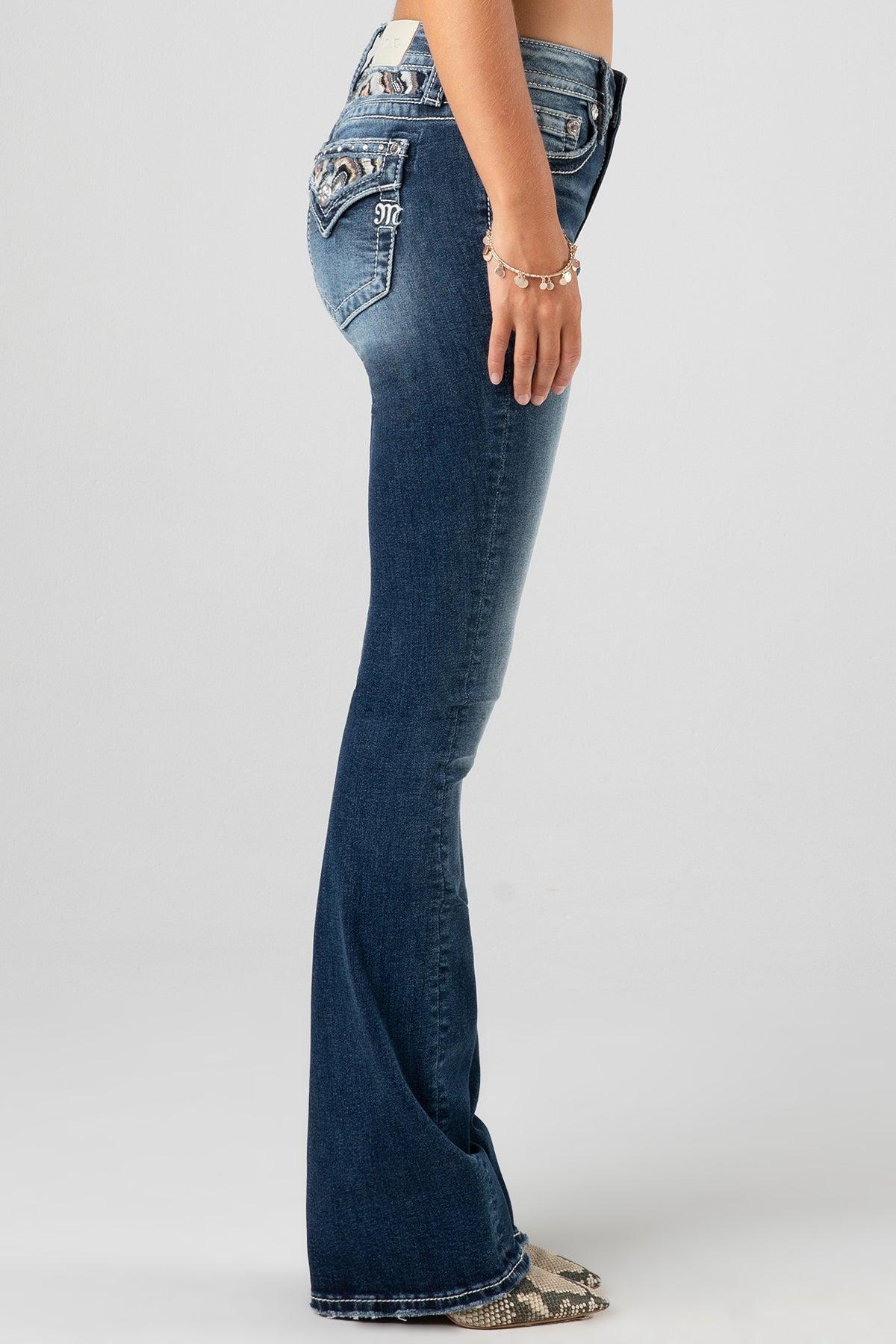 Geo Stone Bootcut Jeans Product Image