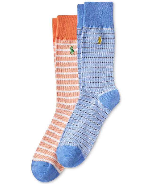 Polo Ralph Lauren Mens 2-Pk. Oxford Striped Slack Socks Product Image