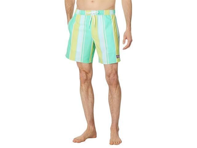 Vineyard Vines 7 Printed Chappy Trunks (Warf Chappy Stripe Wild Lime) Men's Swimwear Product Image