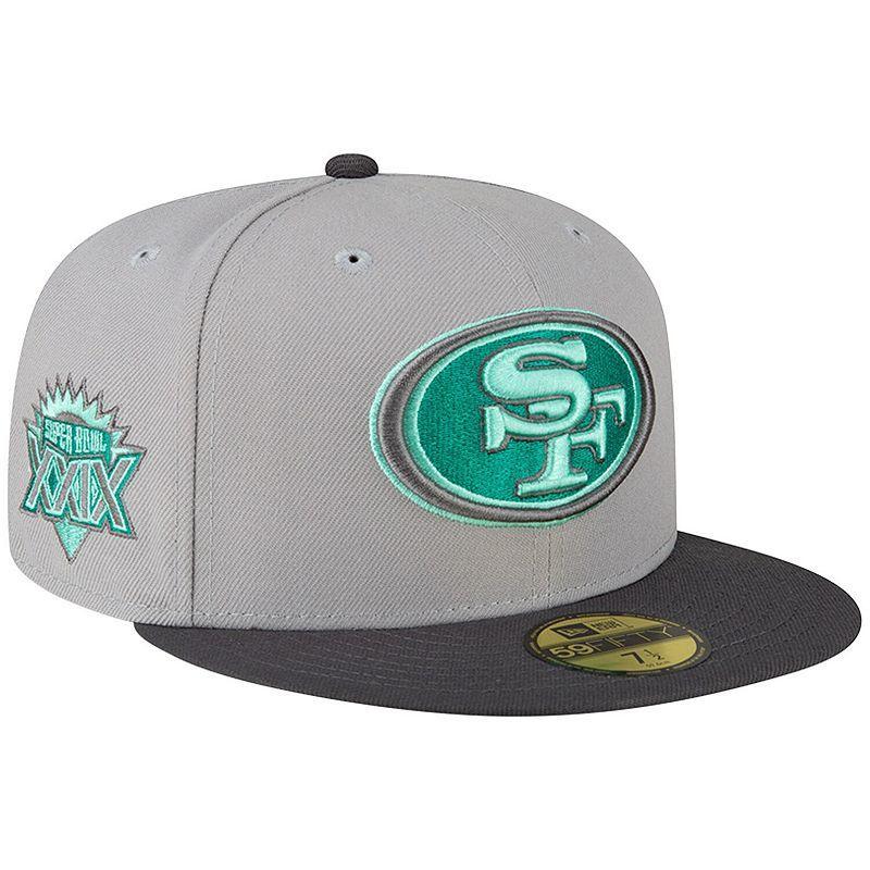 Mens New Era Gray/Graphite San Francisco 49ers Aqua Pop 59FIFTY Fitted Hat Product Image