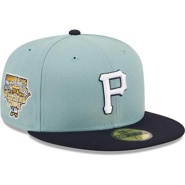 Mens New Era Blue/Navy Pittsburgh Pirates Beach Kiss 59FIFTY Fitted Hat Product Image