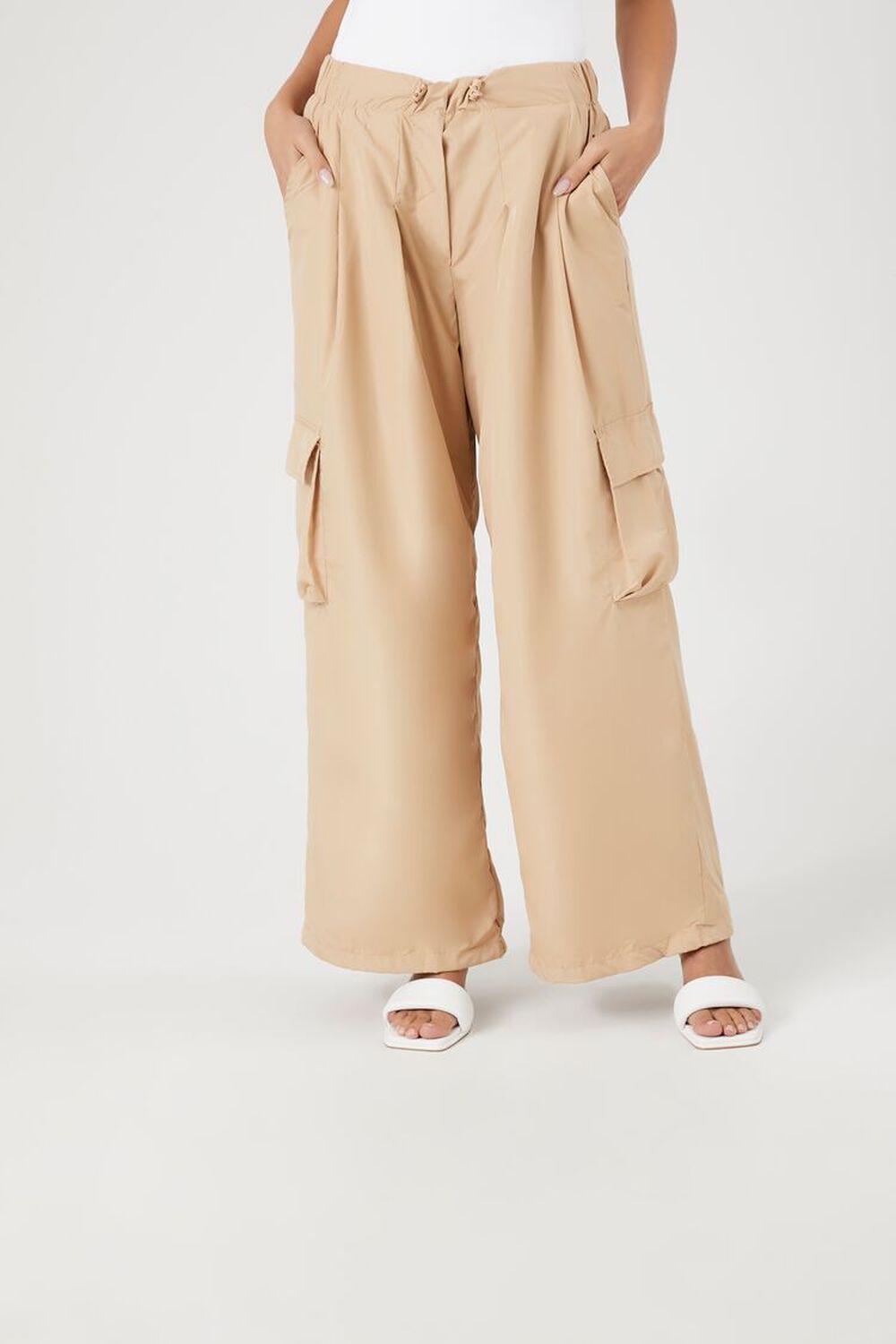 Toggle Drawstring Wide-Leg Pants | Forever 21 Product Image