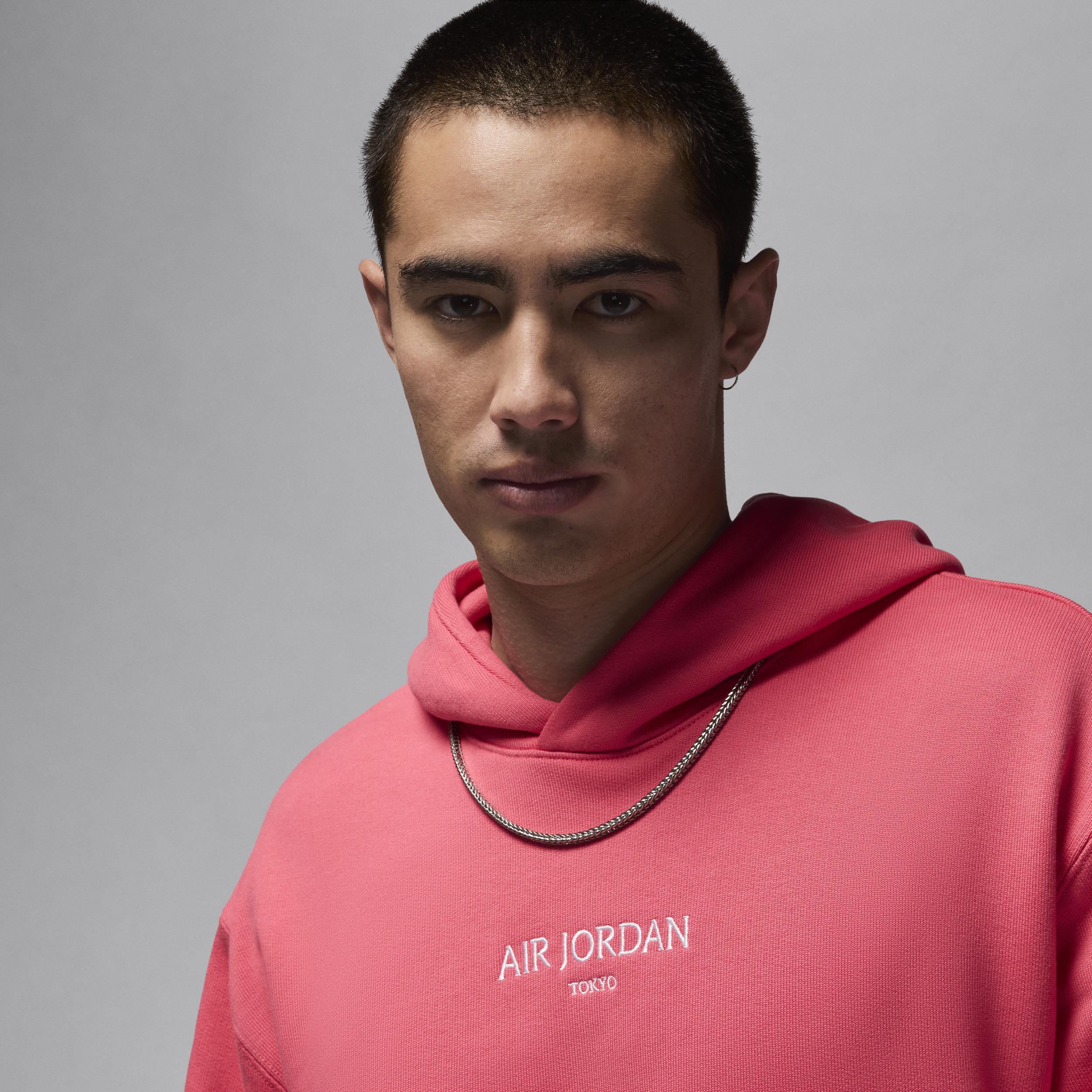 Mens Air Jordan Wordmark Tokyo Fleece Pullover Hoodie Product Image