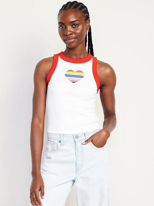 Graphic Crop Tank Top Product Image