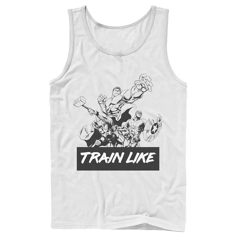 Mens Marvel Train Like The Avengers Outline Portrait Tank Top, Boys Product Image