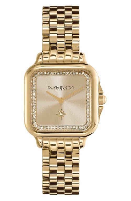 Olivia Burton Womens Soft Square Silver-Tone Stainless Steel Bracelet Watch 28mm Product Image