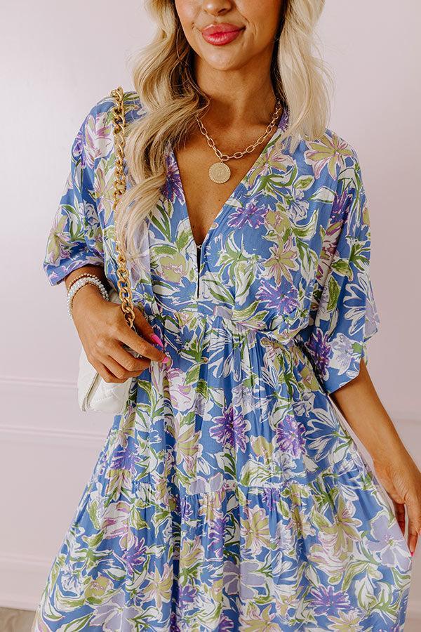 Blossom Breeze Floral Maxi In Periwinkle Product Image