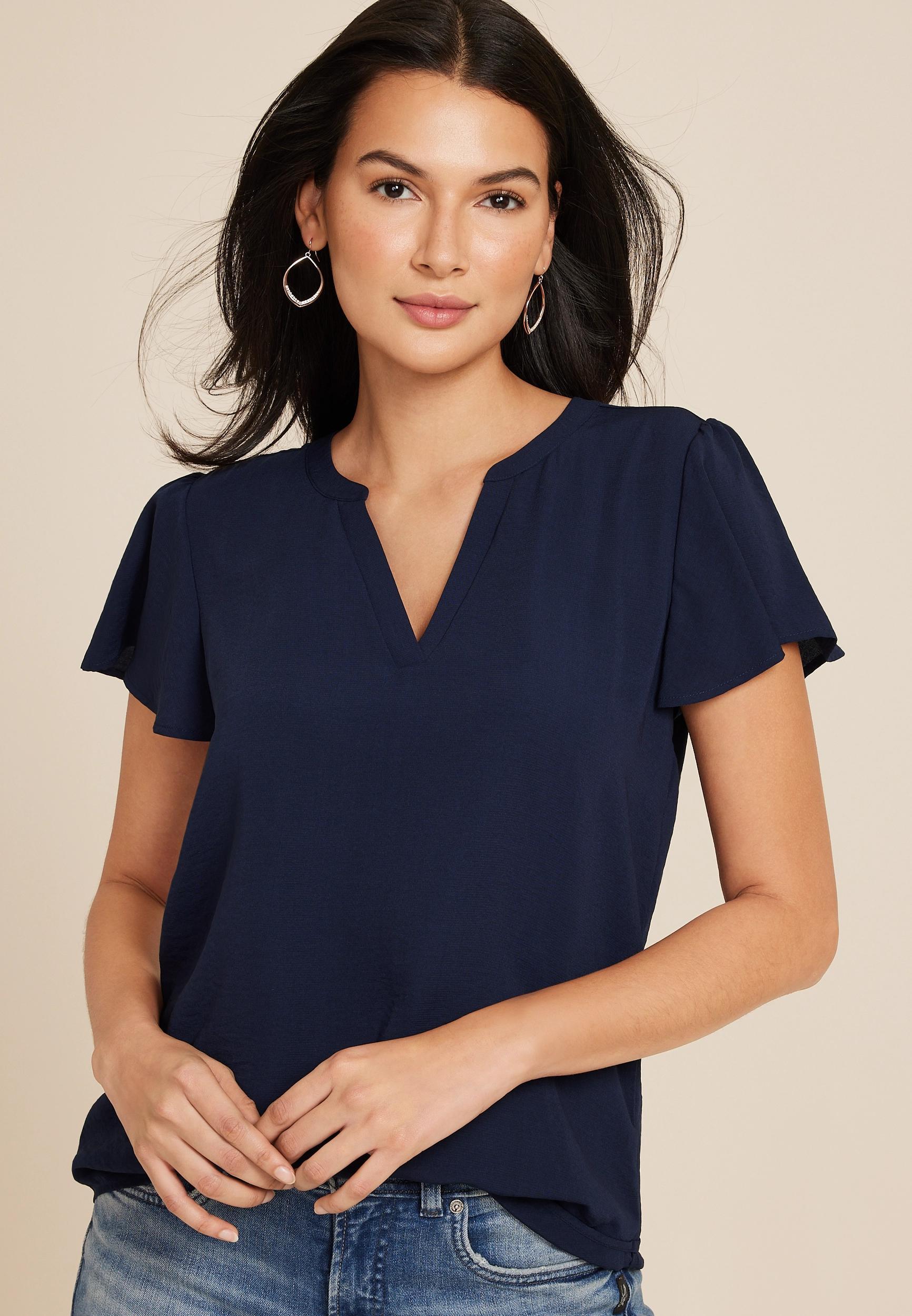 Atwood Flutter Sleeve Blouse Product Image