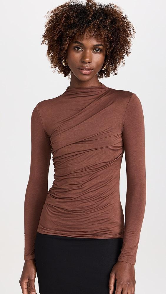 Enza Costa Long Sleeve Twist Top | Shopbop Product Image