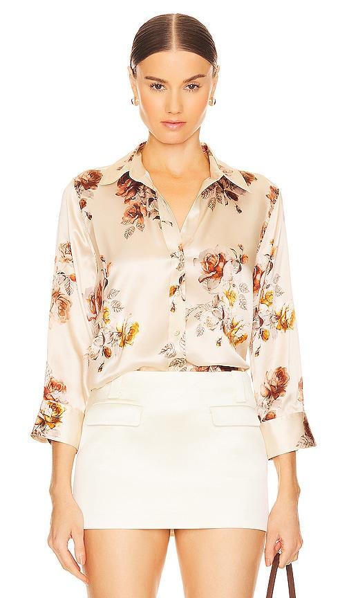 Womens Dani Floral Silk Blouse Product Image