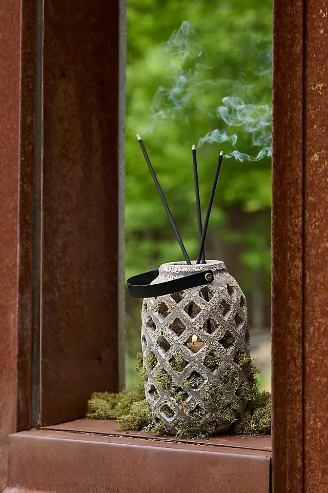 Weathered Lattice Stoneware Lantern Product Image