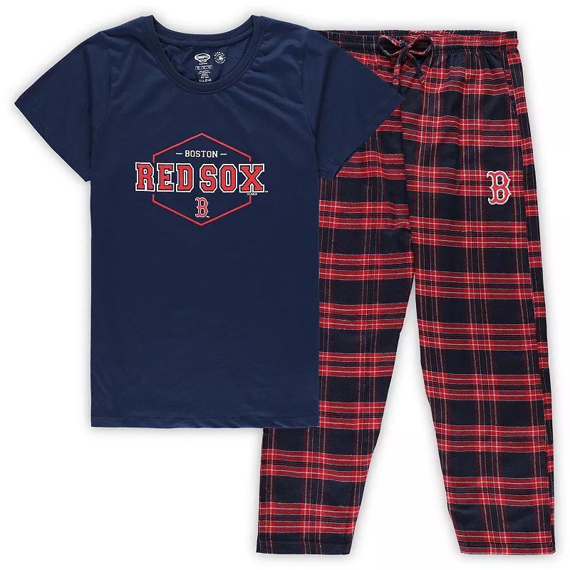 Womens Concepts Sport /Red Boston Red Sox Plus Size Badge Sleep Set Blue Product Image