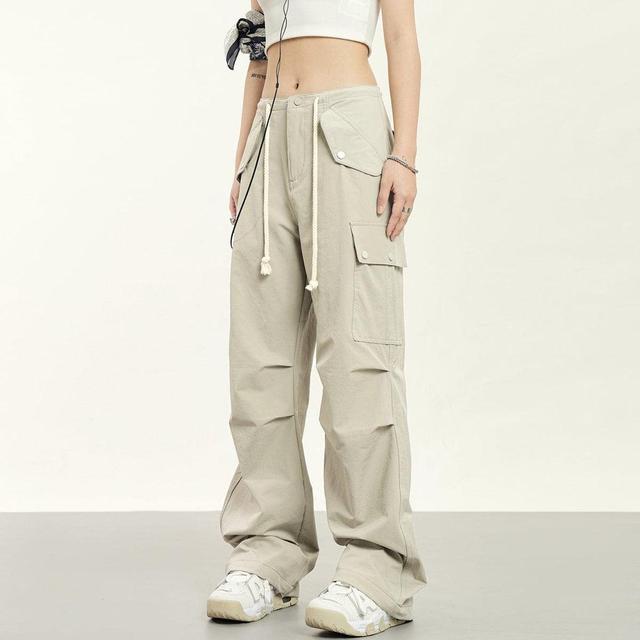 RTK (W) No. 1922 DRAWSTRING MULTI-POCKET WIDE CARGO PANTS Product Image