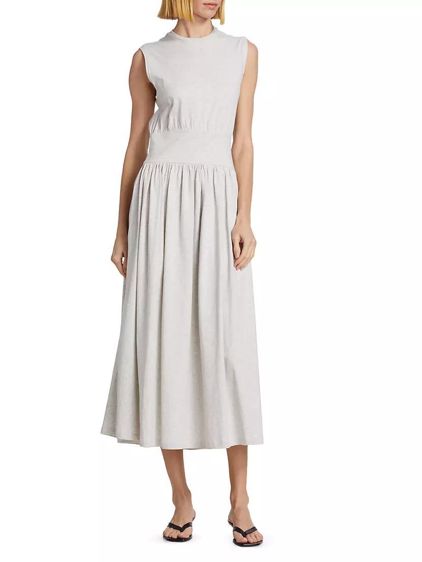 Cotton Sleeveless Midi-Dress Product Image