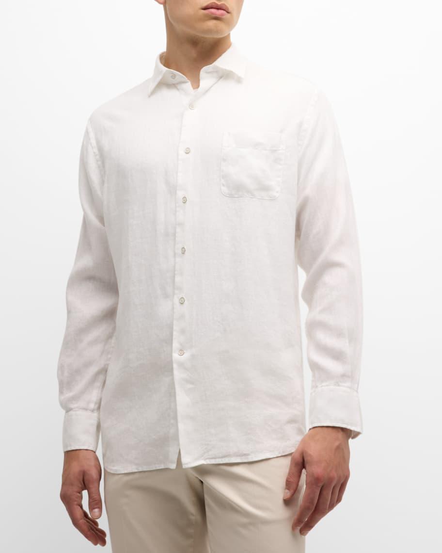 Mens Crown Coastal Garment-Dyed Linen Sport Shirt Product Image