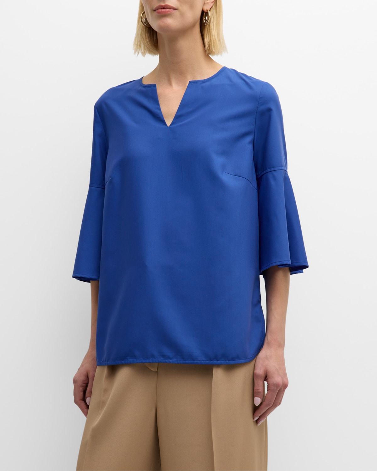 Womens Bell Sleeve Woven Blouse Product Image