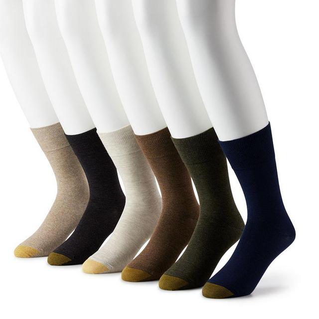 Mens GOLDTOE 6-Pack Cambridge Crew Socks Product Image