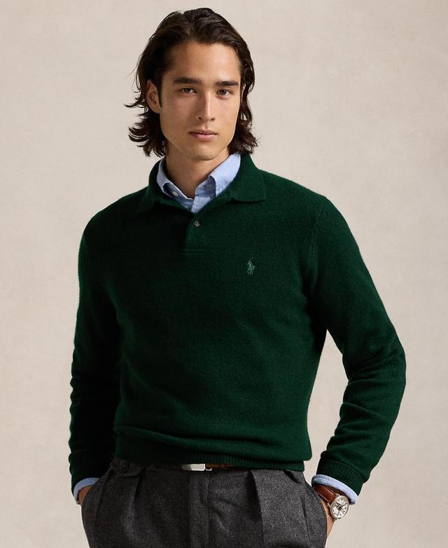 Polo Ralph Lauren Mens Wool-Cashmere Polo-Collar Sweater Product Image