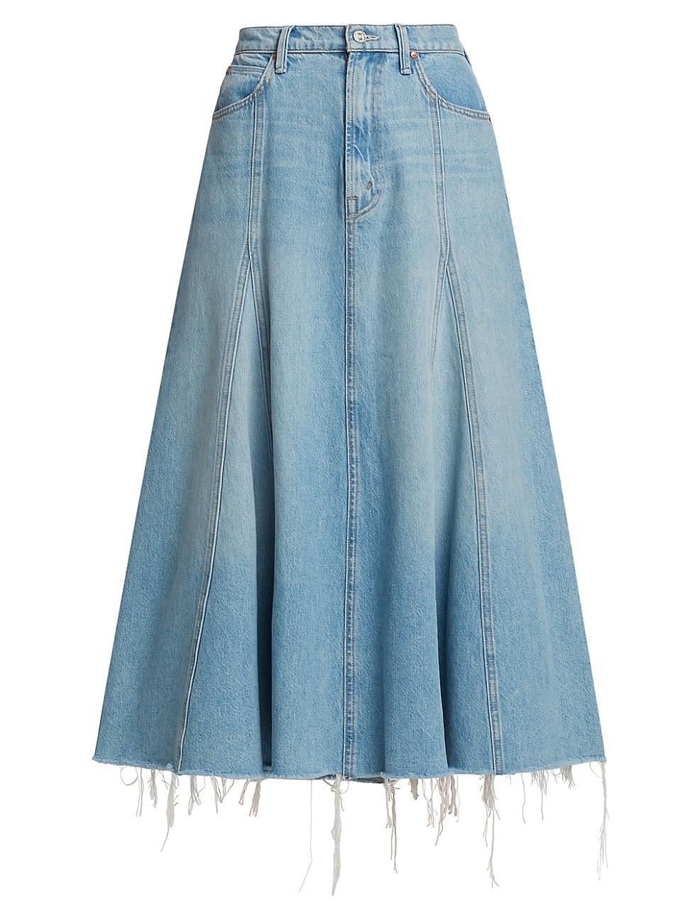 Mother The Full Swing Denim Maxi Skirt Product Image