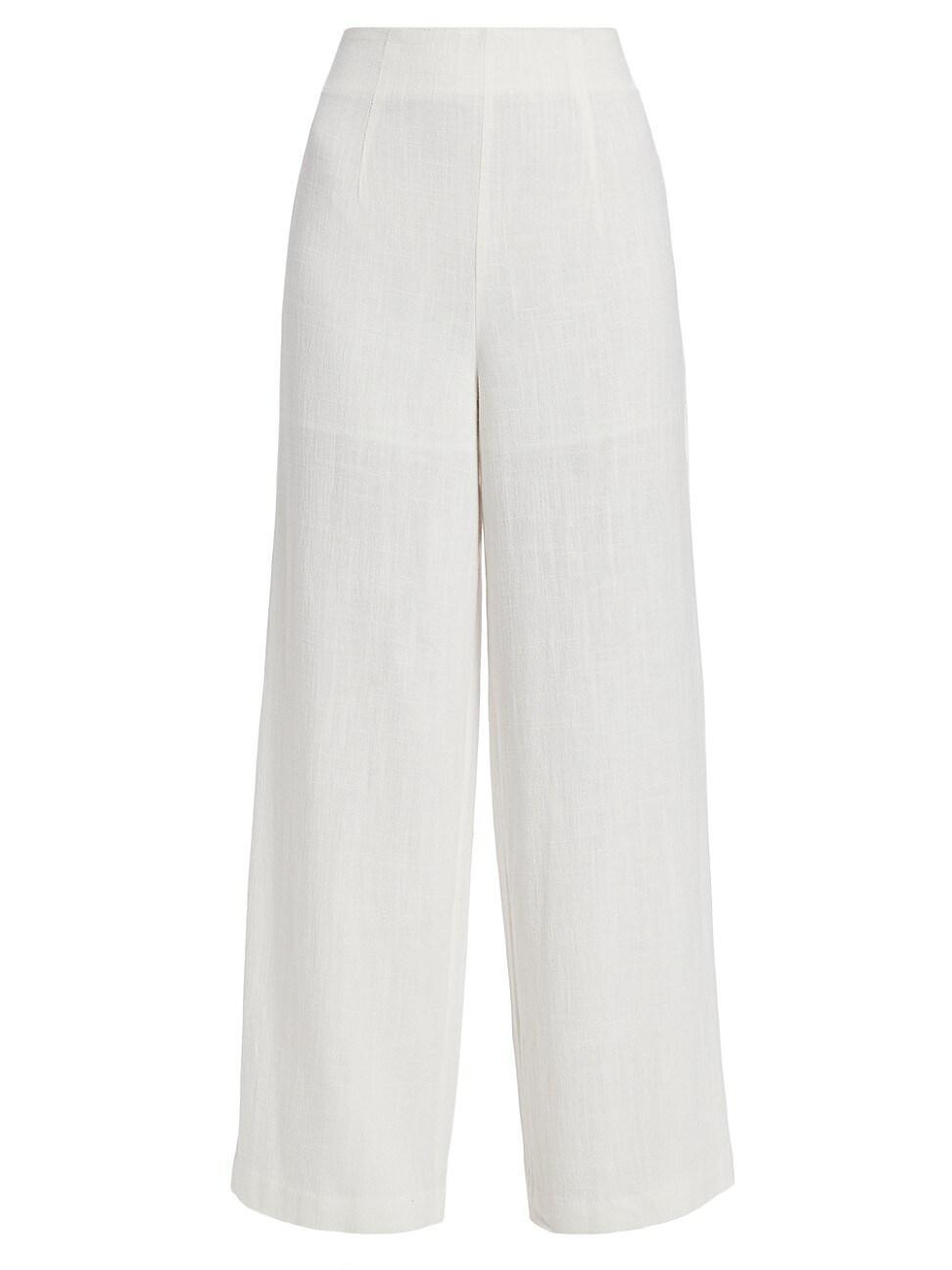 Womens Jordey Linen-Blend Wide-Leg Pants Product Image