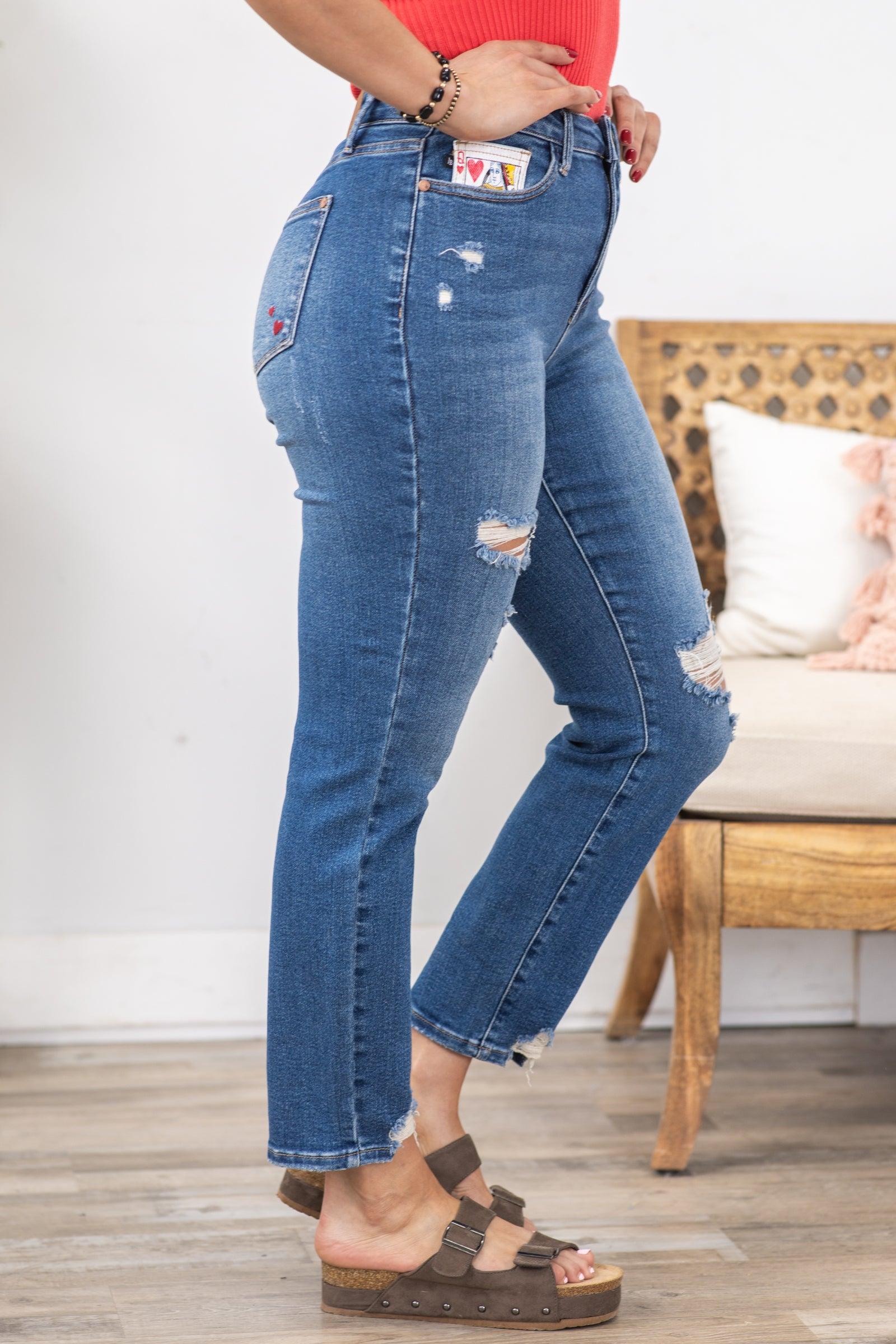 Judy Blue Queen Of Hearts Coin Pocket Jeans Product Image