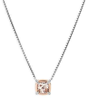 Womens Petite Chtelaine Pendant Necklace With 18K Gold Bezel & Pav Diamonds Product Image