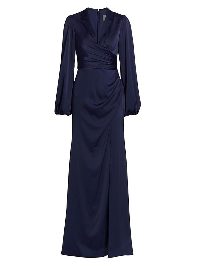 Womens Kali Wrapped Satin Gown Product Image