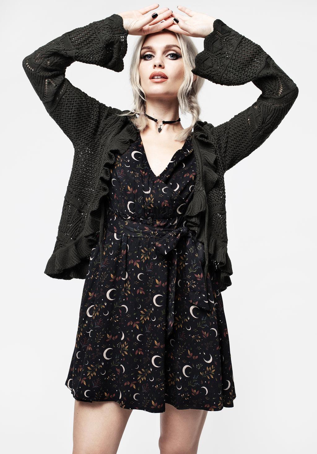 Sickle Moon Mini Wrap Dress Product Image