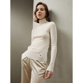 Seamless Silk-Cashmere Blend Turtleneck Sweater Product Image